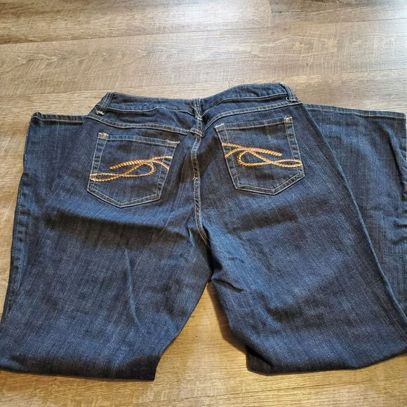 Venezia Plus Size 16 Dark Blue Wash Jeans Bootcut Women's - Picture 3 of 14